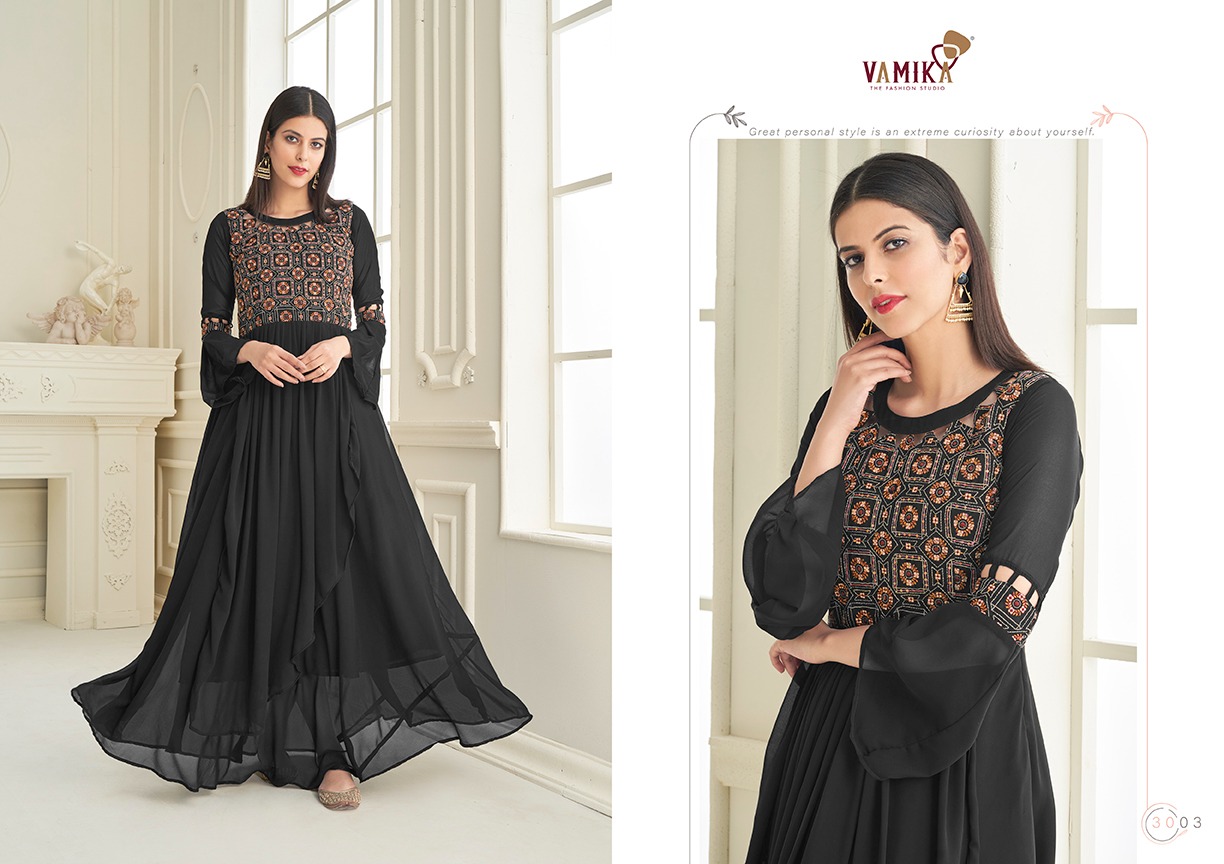 Vamika Vihana Exclusive Wear Georgette Ladies Gown Catalog