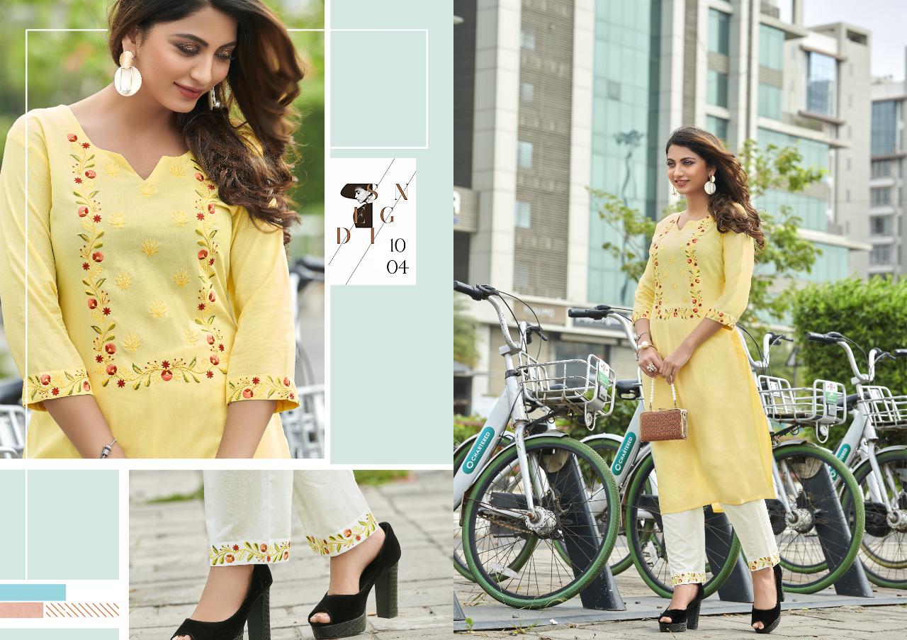 Vitara Amorina Stylist Rayon Kurti With Pant Catalog