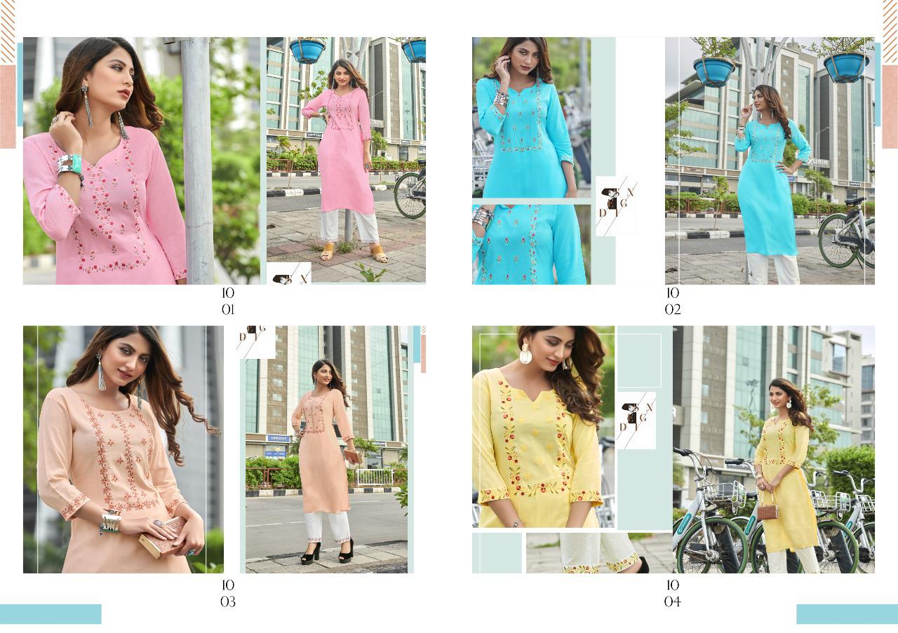Vitara Amorina Stylist Rayon Kurti With Pant Catalog
