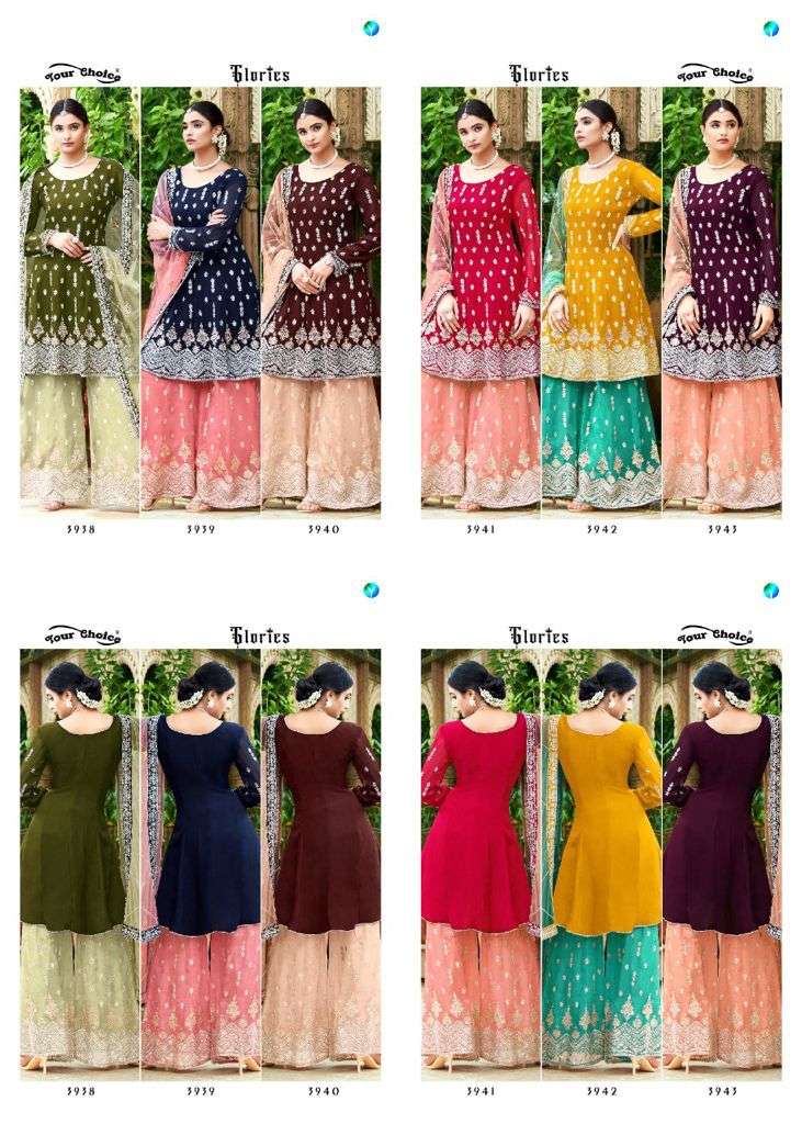 Your Choice Glories Georgette Designer Salwar Suits Catalog