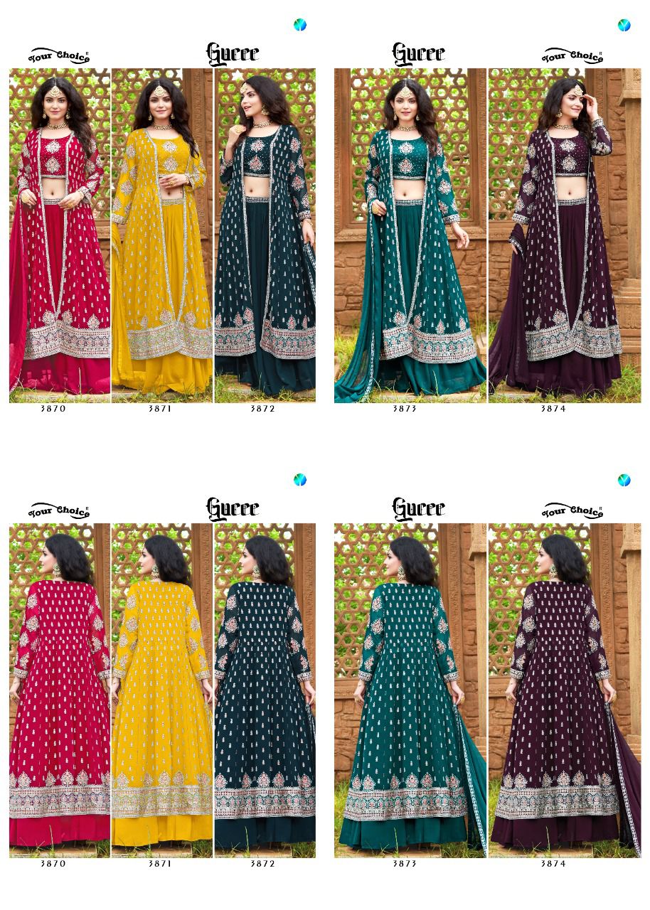 Your Choice Gucee Georgette Wear Designer Salwar   Suits Catalog