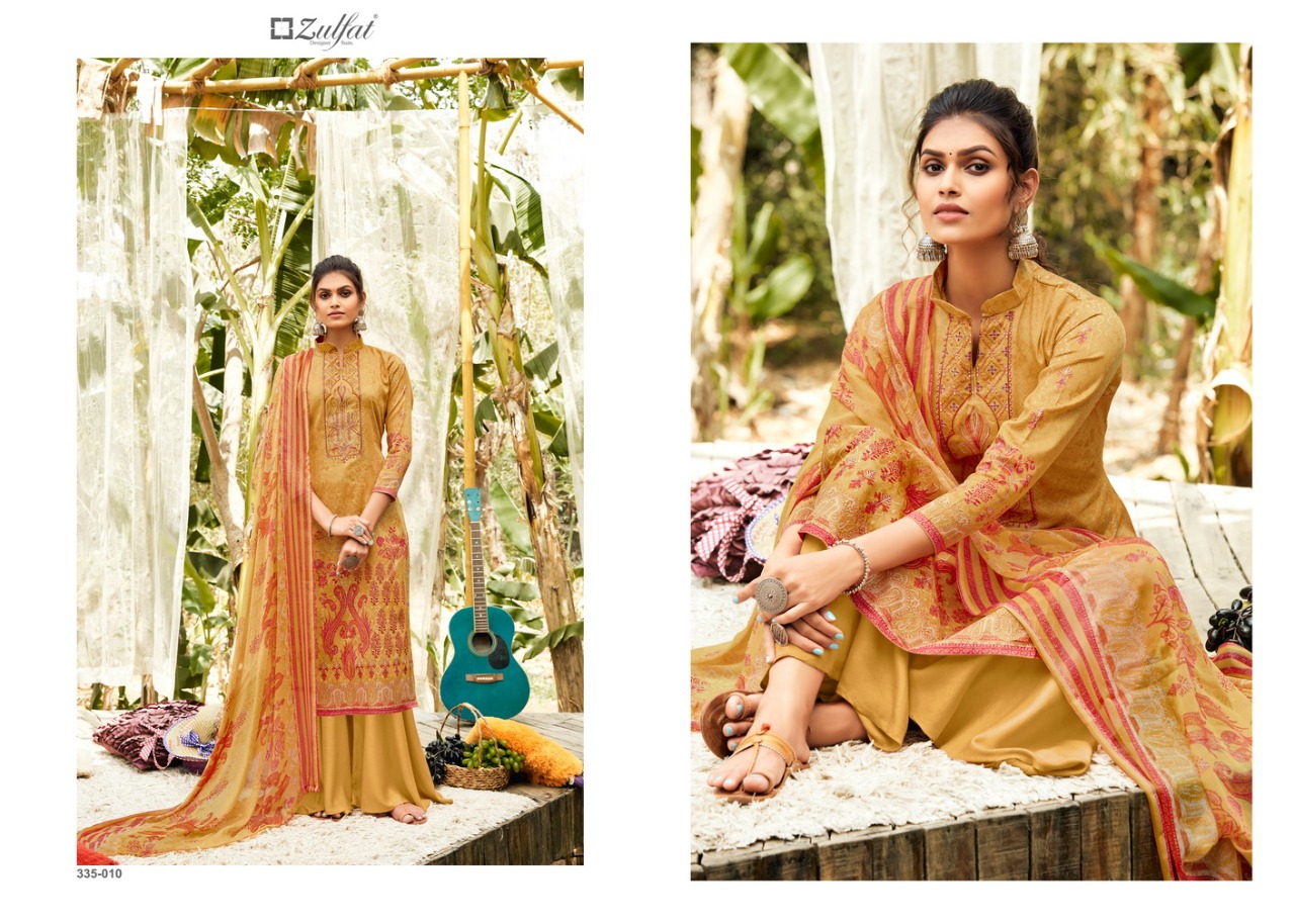 Zulfat Anaya Jam Cotton Designer Dress Material Catalog