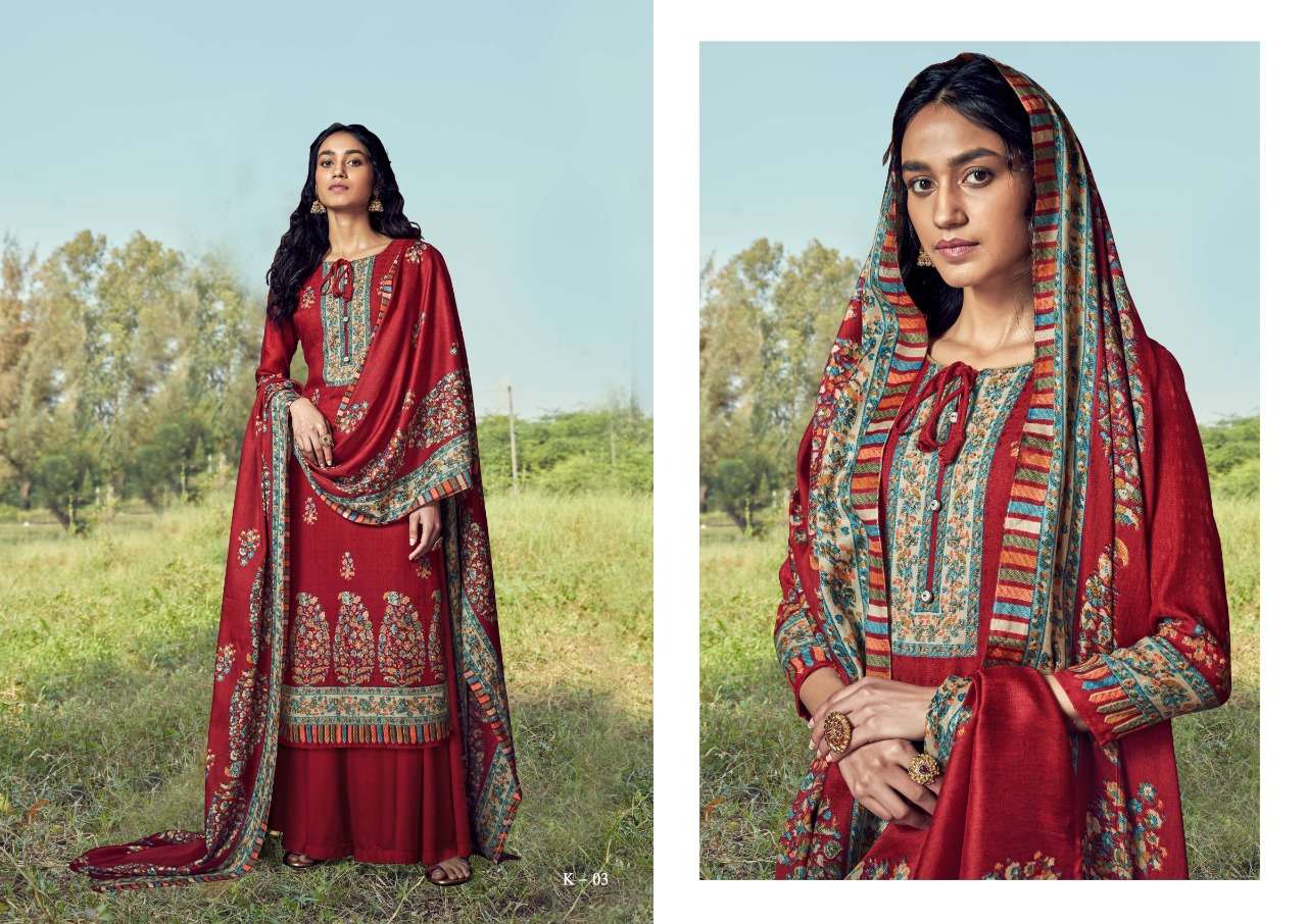 Zulfat  Winter Fantasy Vol 4 Pure Pashmina With Print Dress Material Catalog