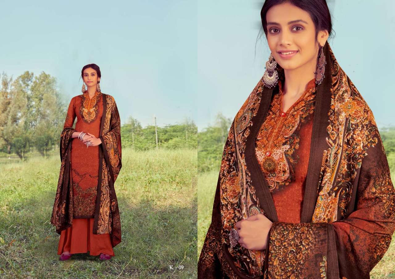 Zulfat  Winter Fantasy Vol 4 Pure Pashmina With Print Dress Material Catalog