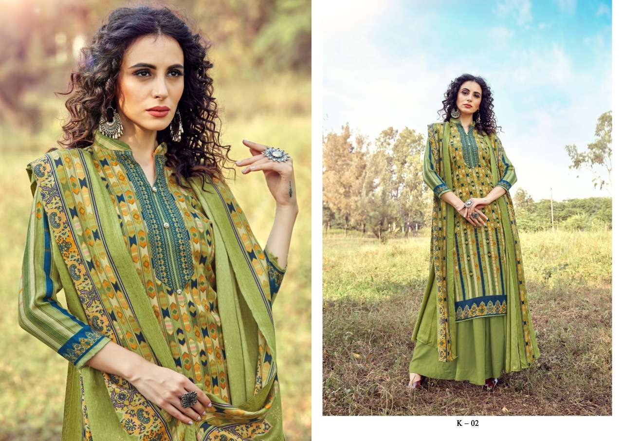Zulfat  Winter Fantasy Vol 4 Pure Pashmina With Print Dress Material Catalog