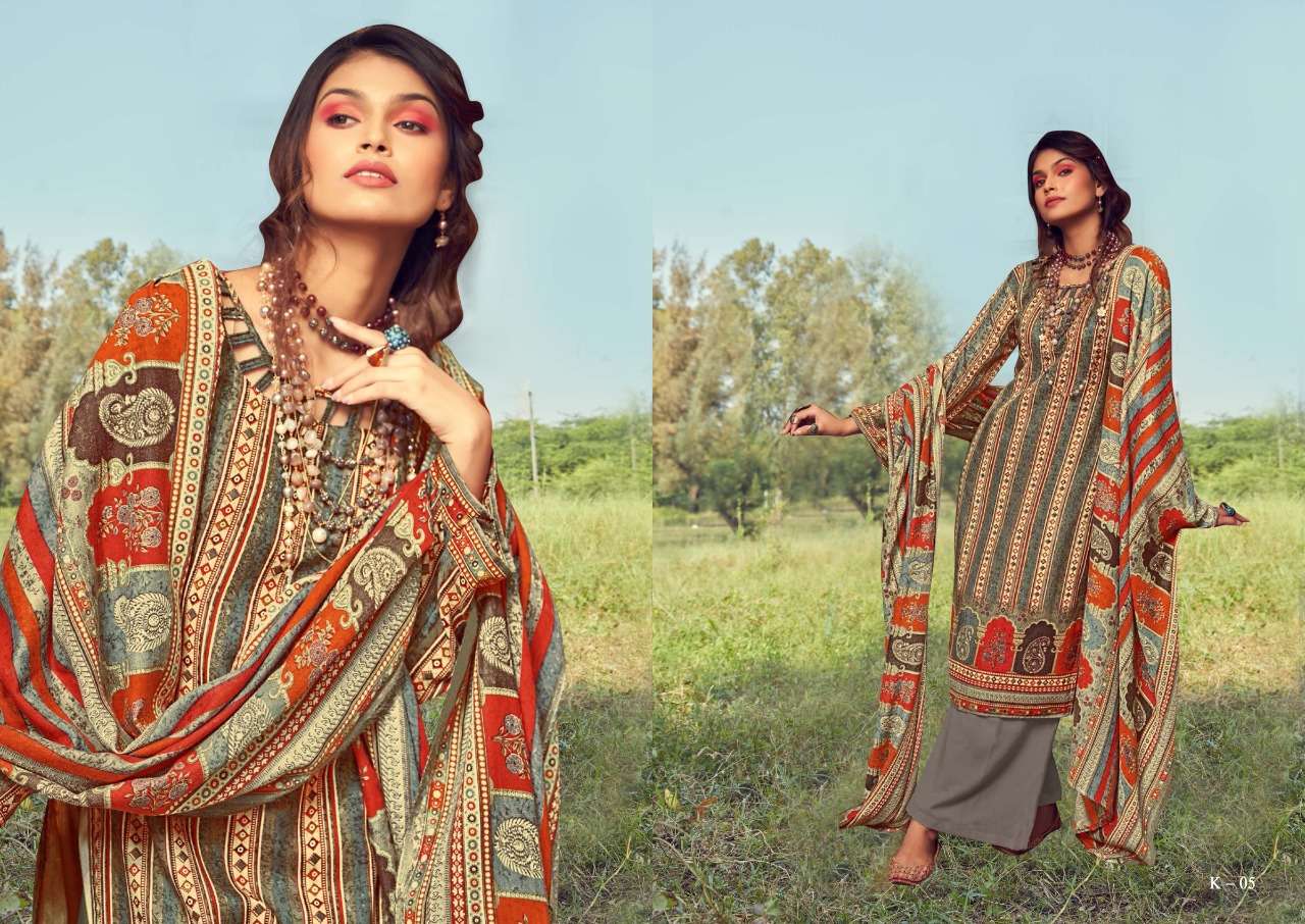 Zulfat  Winter Fantasy Vol 4 Pure Pashmina With Print Dress Material Catalog