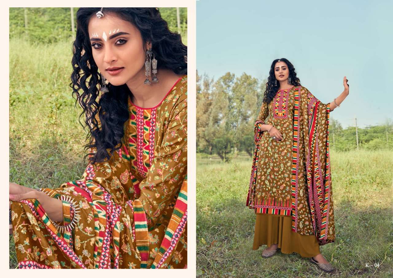 Zulfat  Winter Fantasy Vol 4 Pure Pashmina With Print Dress Material Catalog