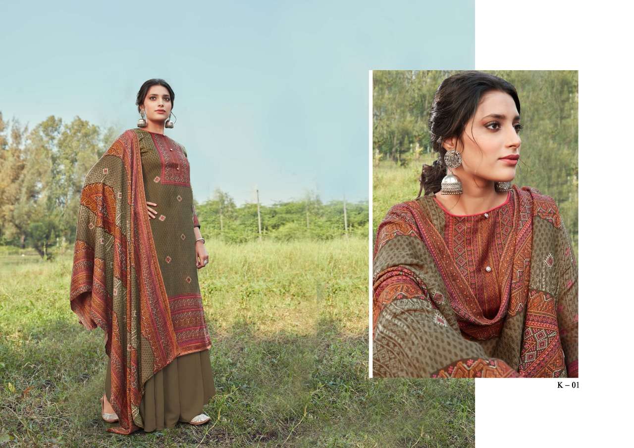 Zulfat  Winter Fantasy Vol 4 Pure Pashmina With Print Dress Material Catalog