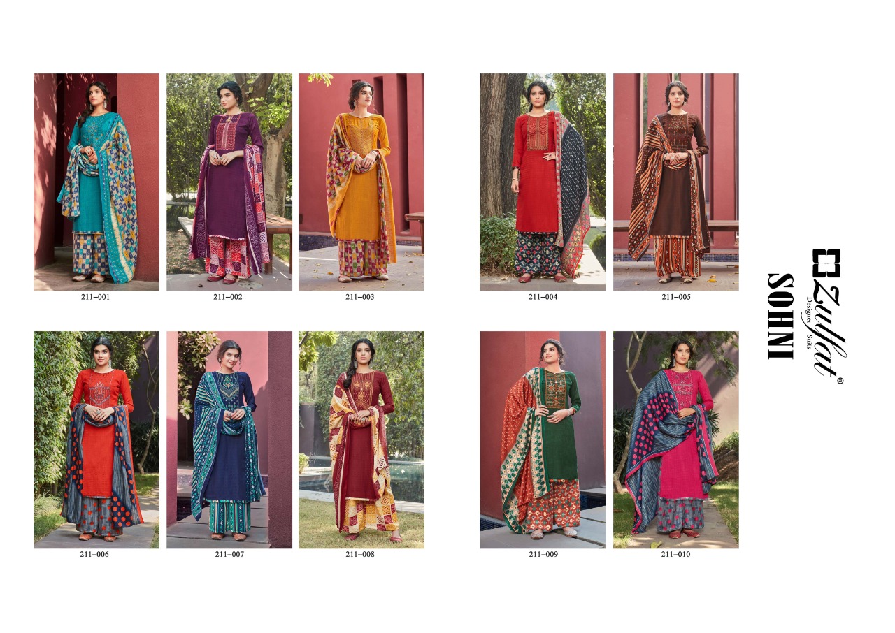 Zulfat Sohini Designer Pashmina Dress Material Catalog