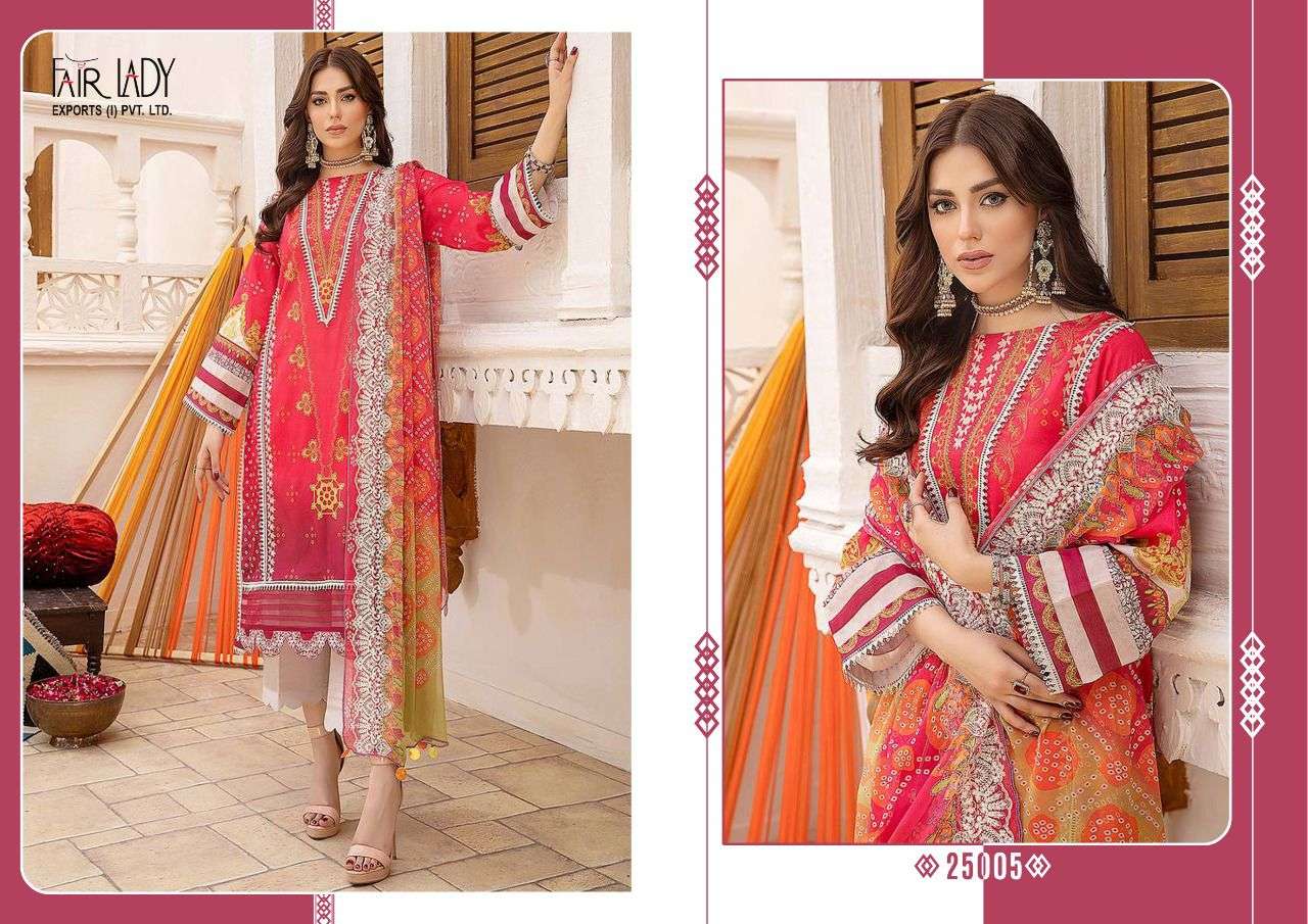 Fair Lady Aniiq Chunari Lawn Cotton Print Pakistani Dress Material Collection