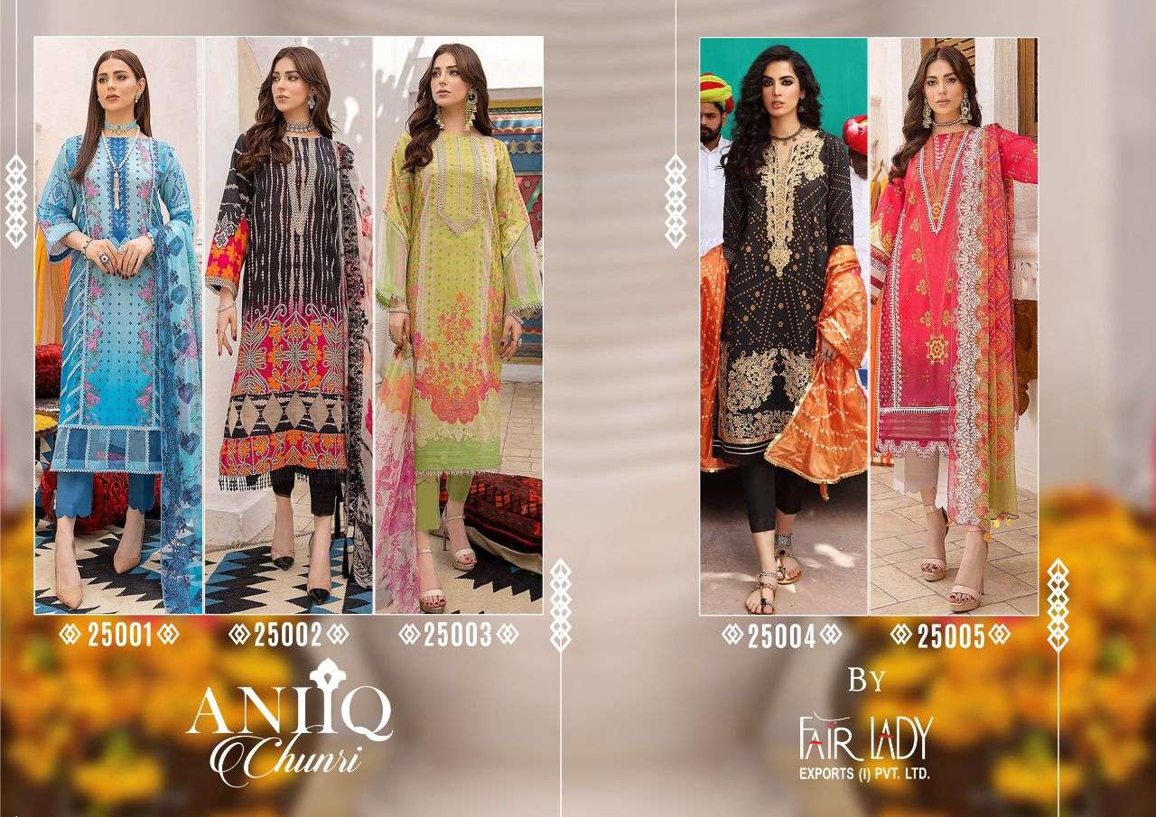 Fair Lady Aniiq Chunari Lawn Cotton Print Pakistani Dress Material Collection