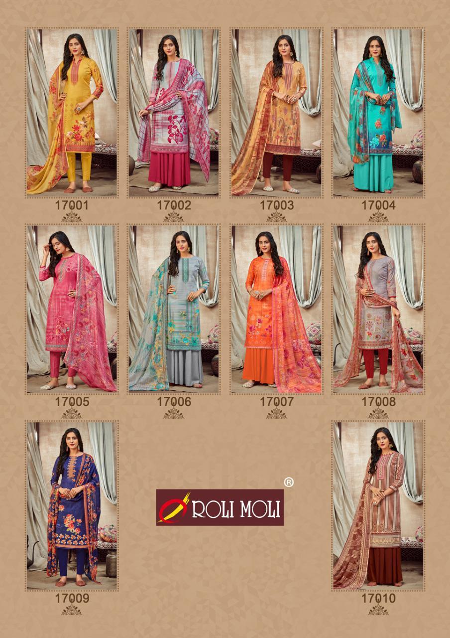 Roli Moli Mallika Designer Karachi Printed Dress Material Catalog