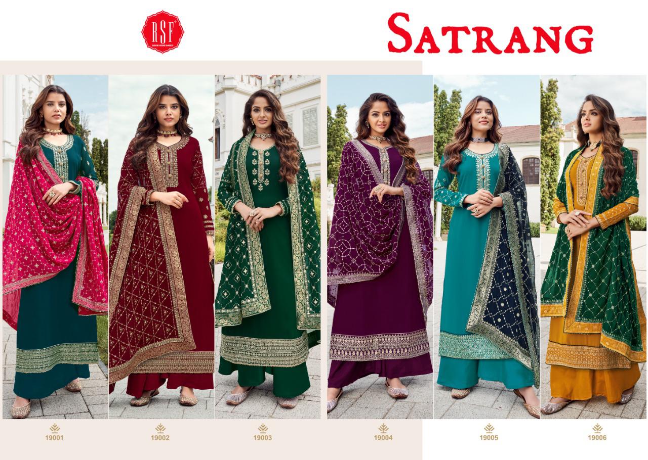 Rsf Satrang Festive Wear Georgette Designer Salwar Suit Wholesale