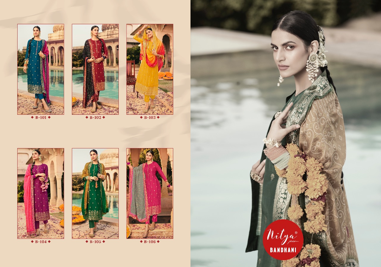 Lt Nitya Bandhani Festive Wear Designer Salwar Kameez Catalog