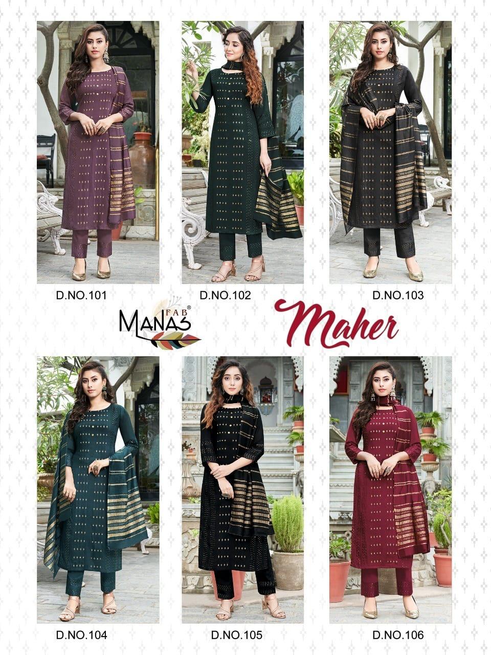 Manas Maher Viscose Festive Wear Ready Made Catalog