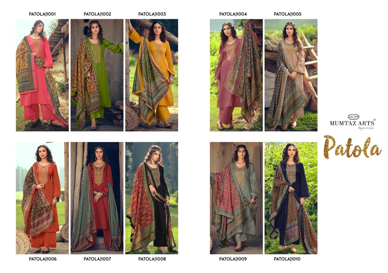 Mumtaz Art Patola Wholesale Cotton Dress Material Catalogue