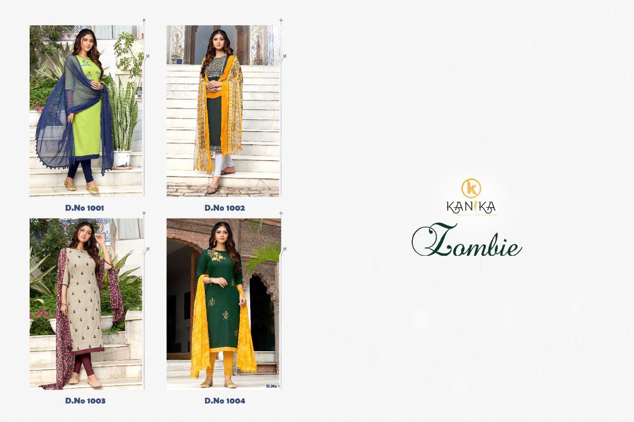 Kanika Zombie Festive Wear Viscose Kurti With Dupatta Catalog