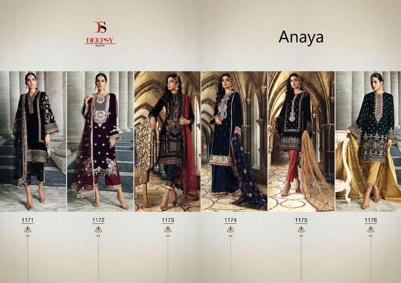 Deepsy  Anaya Velvet With Embroidery Work Pakistani Suits Catalog