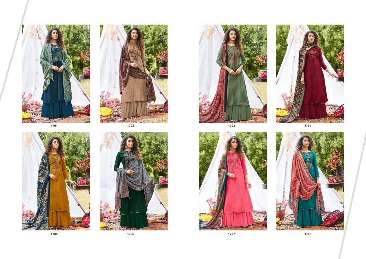 Siddhi Sagar Ajrakh Exclusive Wear Pashmina Catalog