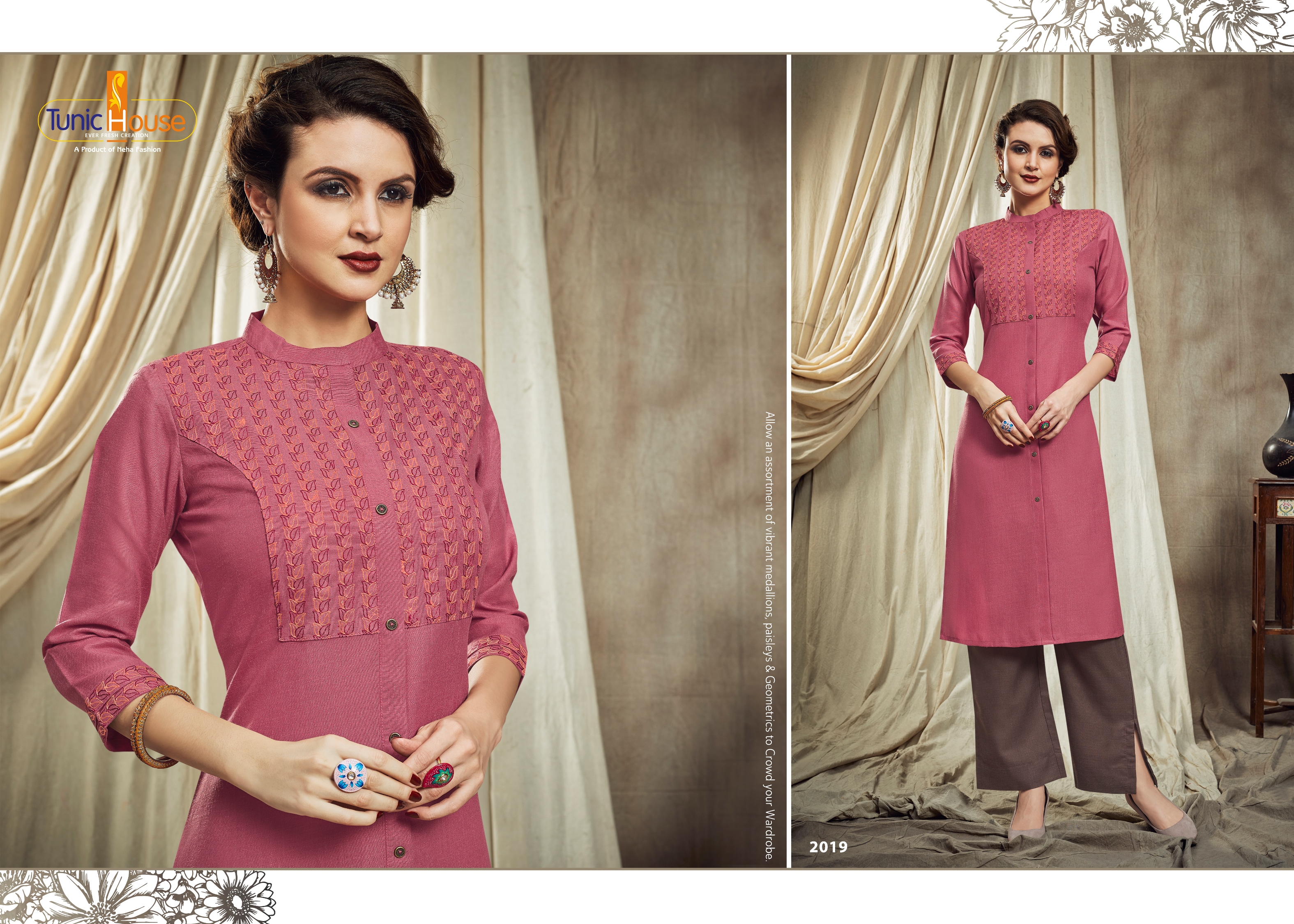 Tunic House Nitu Designer Top With Bottom Set Catalog