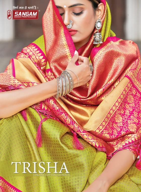 Sangam Presents Trisha Zari Weaving Silk Sarees
