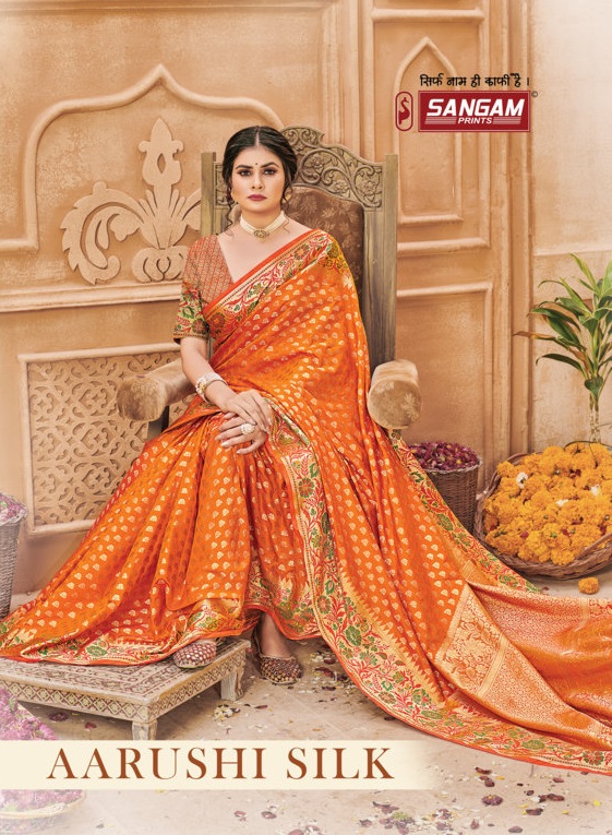 Sangam Presents Aarushi Silk Banarasi Saree Collection