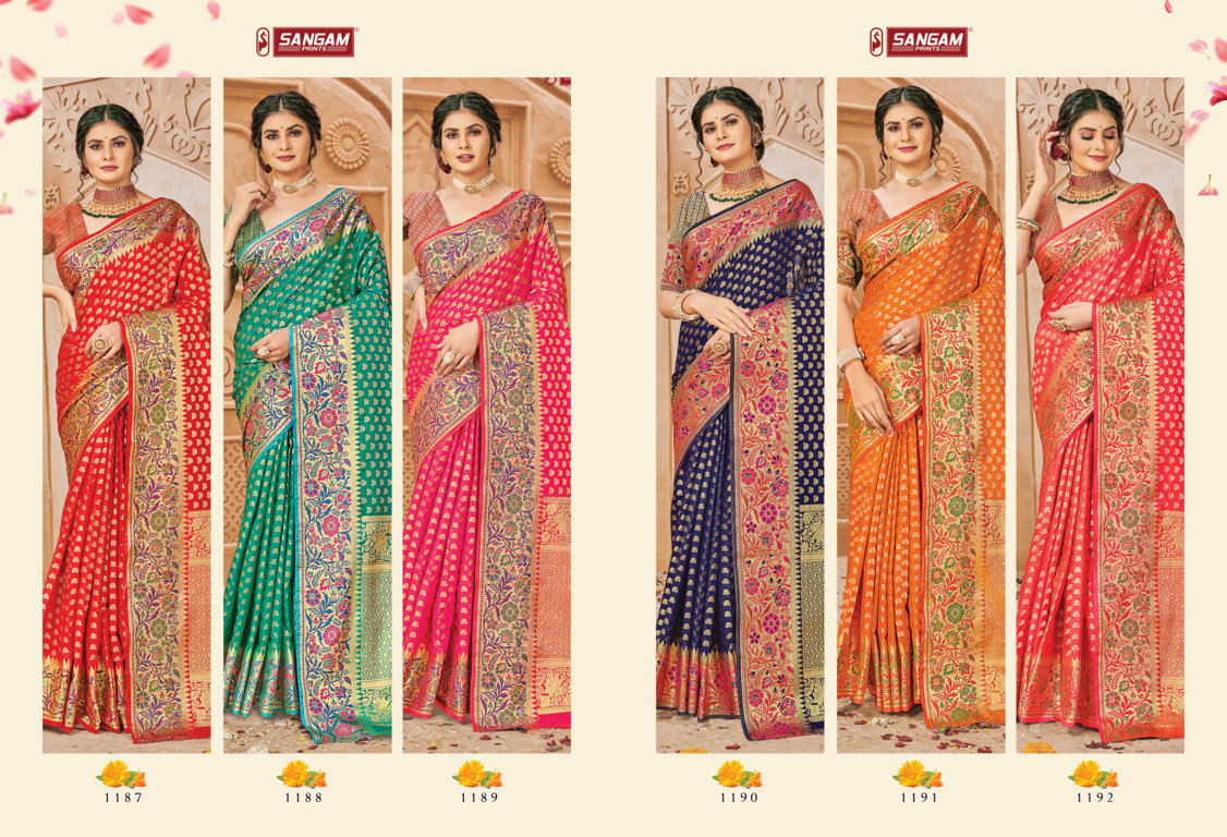 Sangam Presents Aarushi Silk Banarasi Saree Collection