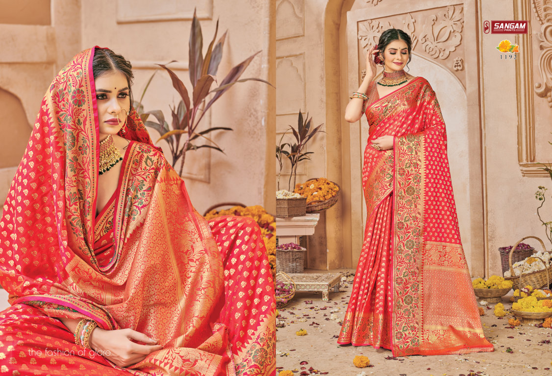 Sangam Presents Aarushi Silk Banarasi Saree Collection
