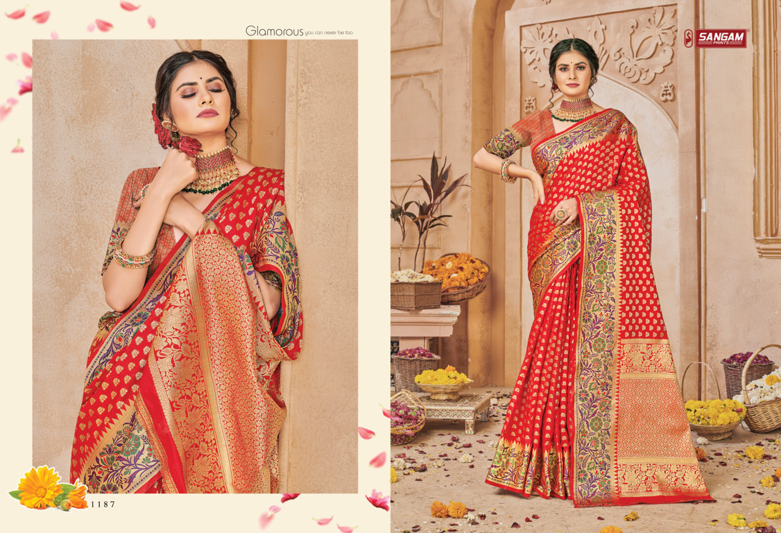Sangam Presents Aarushi Silk Banarasi Saree Collection
