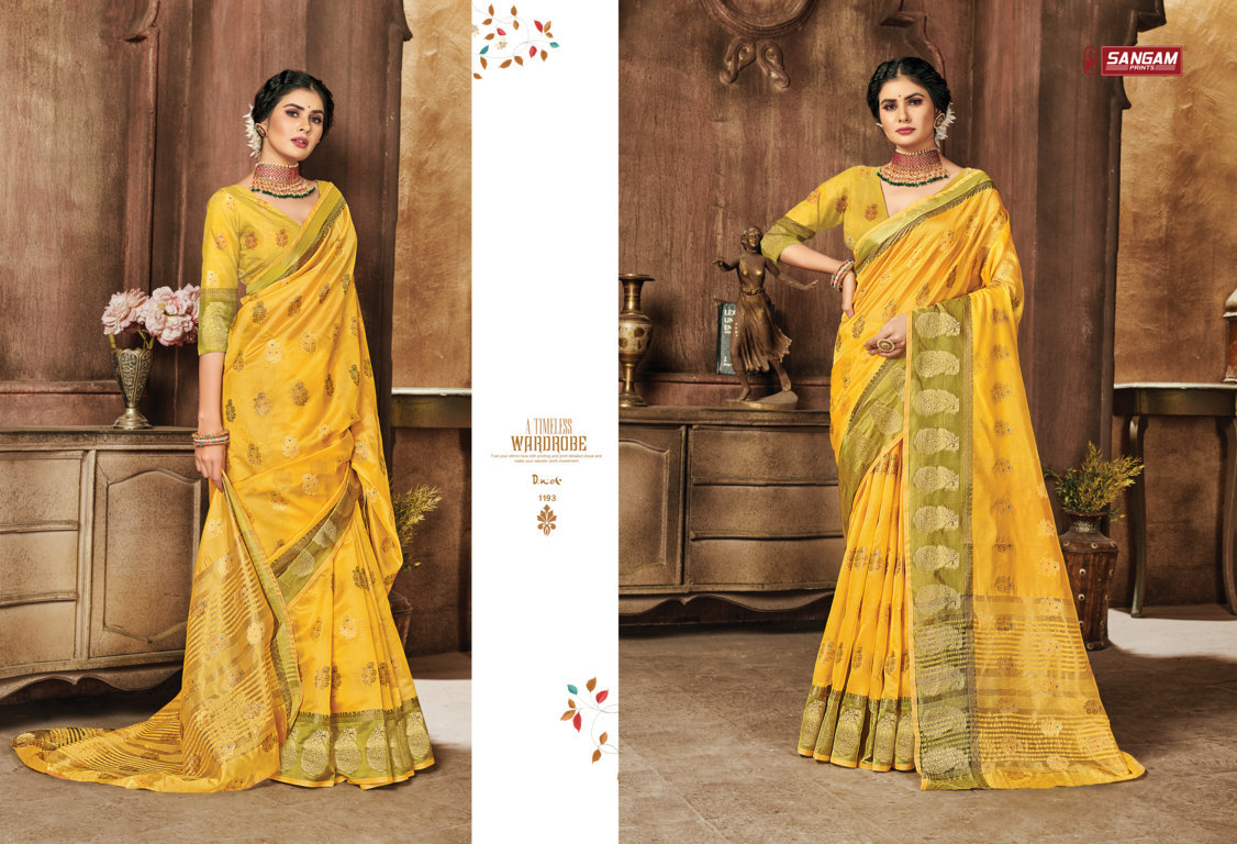 Sangam Presents Suhaana Organza Rich Pallu Sarees
