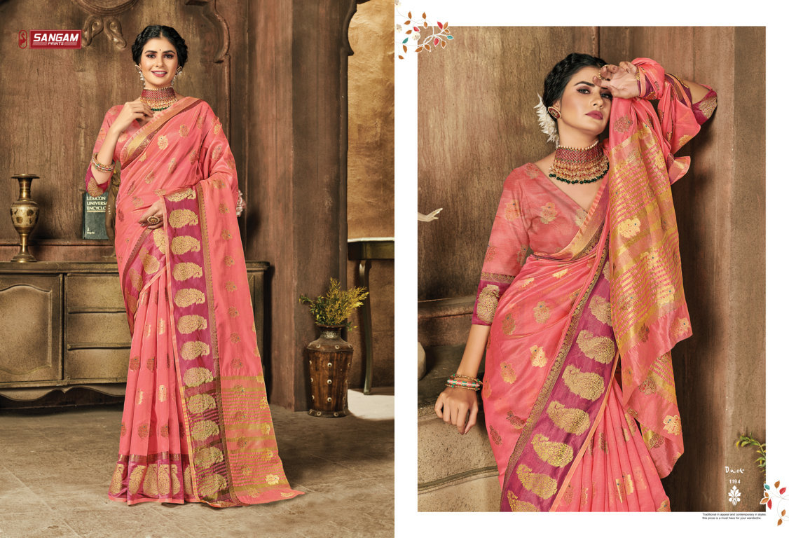 Sangam Presents Shuhaana Organza Rich Pallu Sarees