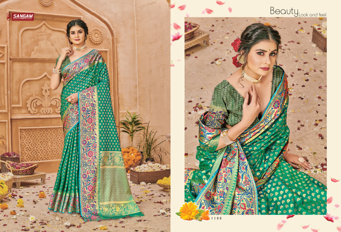 Sangam Presents Aarushi Silk Banarasi Saree Collection