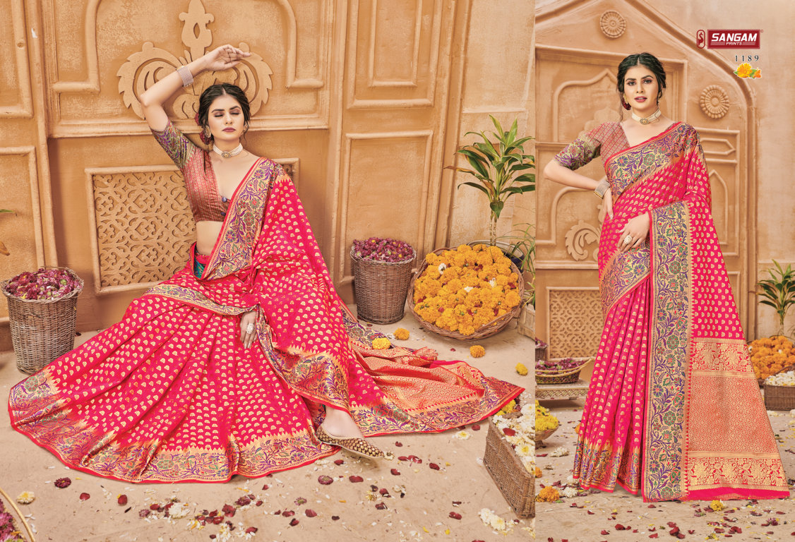 Sangam Presents Aarushi Silk Banarasi Saree Collection