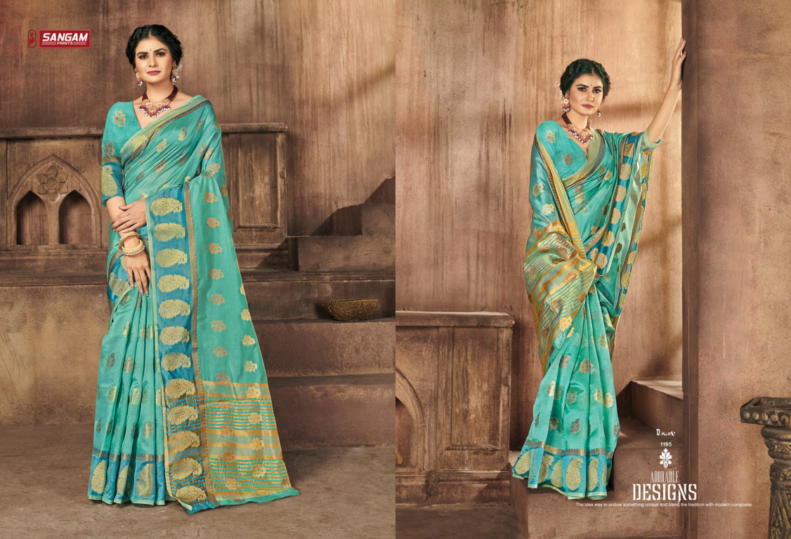Sangam Presents Suhaana Organza Rich Pallu Sarees