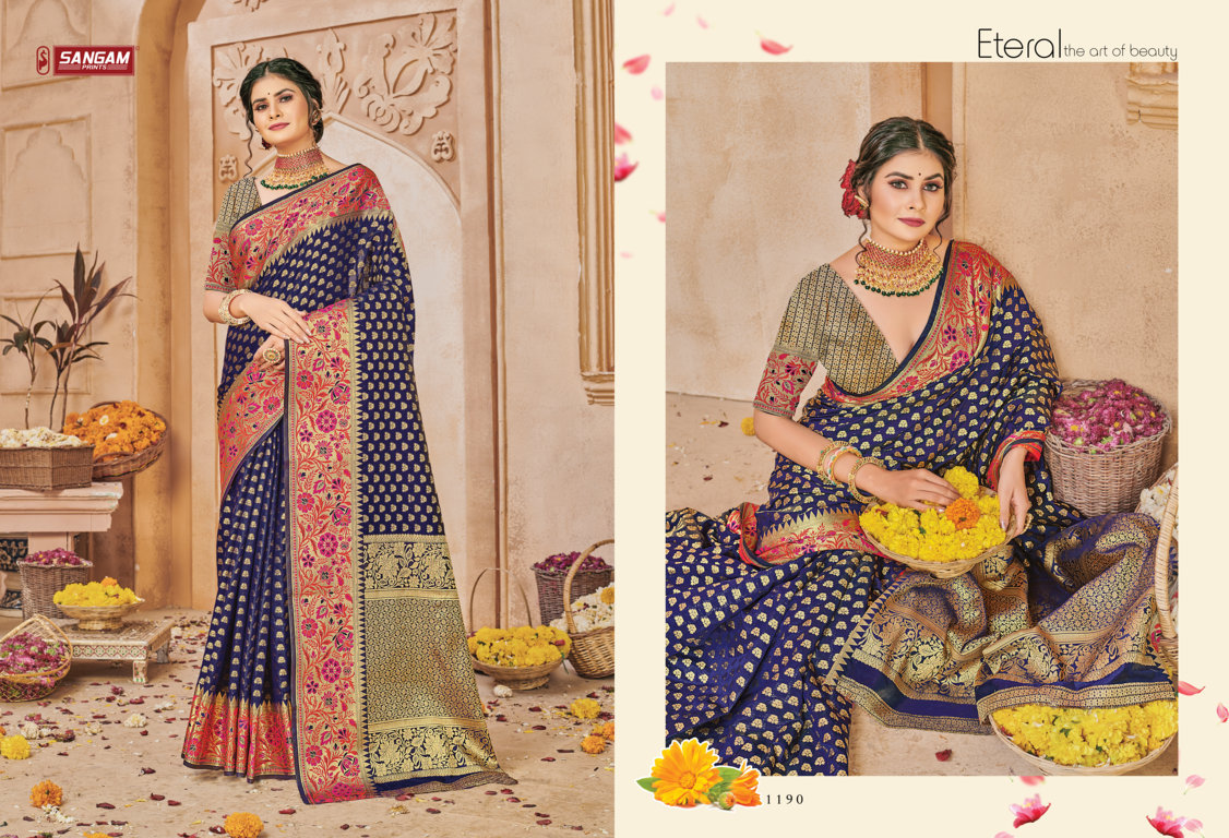 Sangam Presents Aarushi Silk Banarasi Saree Collection