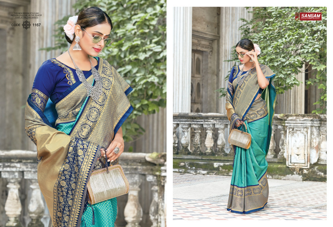 Sangam Presents Trisha Zari Weaving Silk Sarees