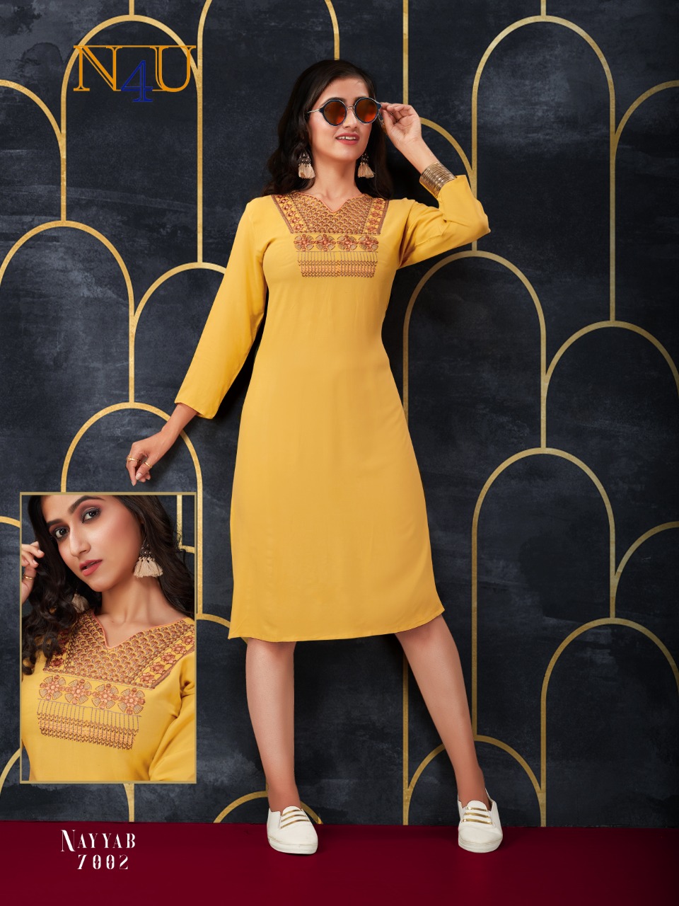 Tunic House Nayyab Rayon Embroidered Designer Kurti Catalog
