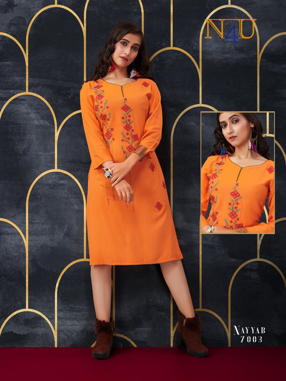 Tunic House Nayyab Rayon Embroidered Designer Kurti Catalog