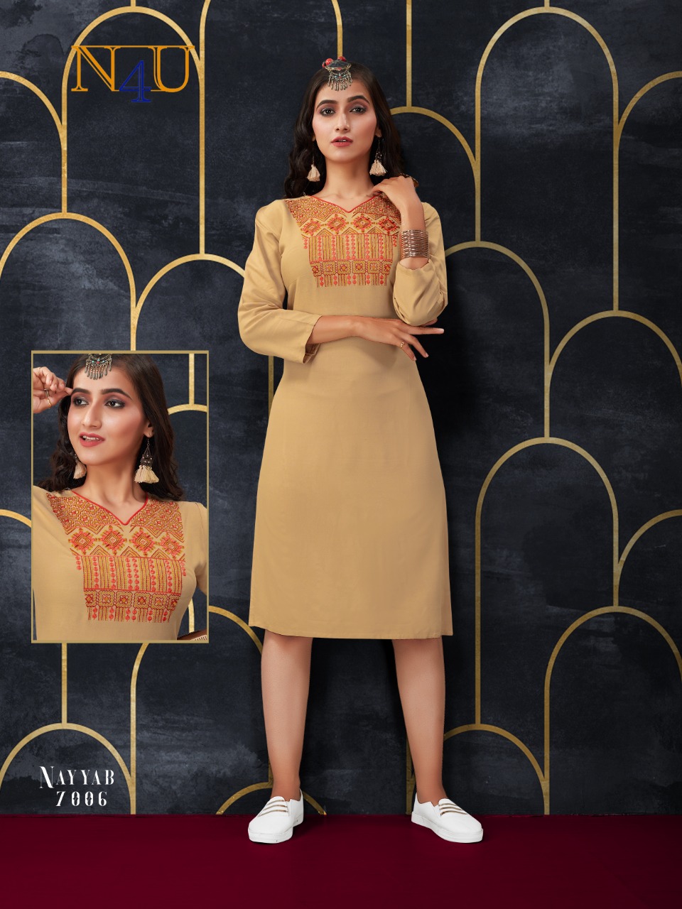 Tunic House Nayyab Rayon Embroidered Designer Kurti Catalog