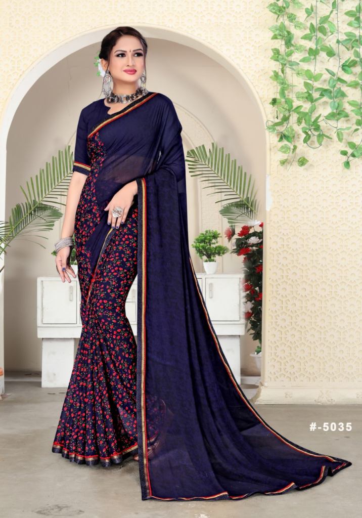 Aarjoo Casual Wear Printed Low Rate Sarees Catalog