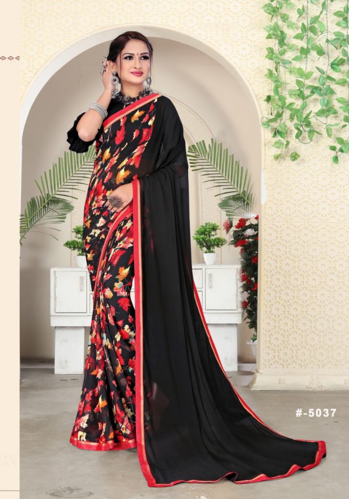 Aarjoo Casual Wear Printed Low Rate Sarees Catalog
