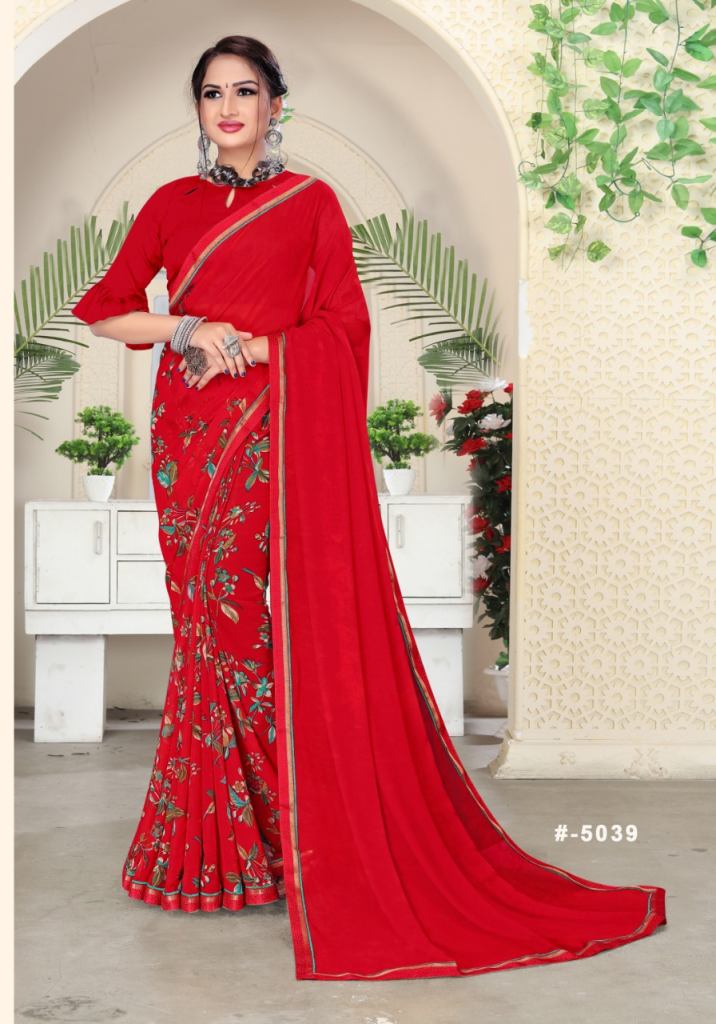 Aarjoo Casual Wear Printed Low Rate Sarees Catalog