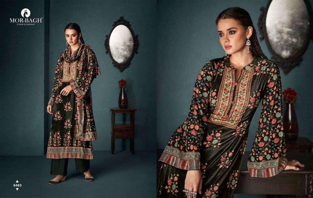 Aashirwad Mor Bagh Begum Velvet Digital Print Salwar Suits Catalog