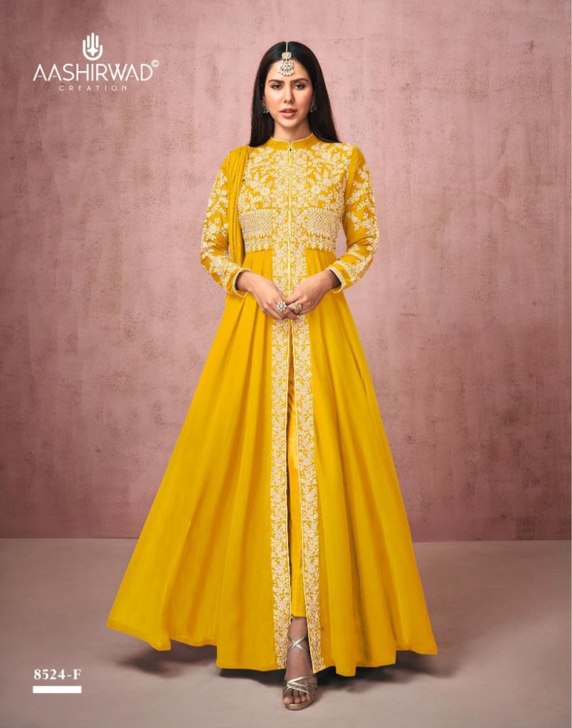 Aashirwad Sonam 8524 Series Georgette Wear Designer Salwar Suits Catalog