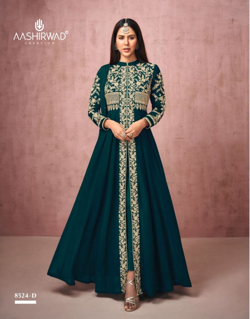 Aashirwad Sonam 8524 Series Georgette Wear Designer Salwar Suits Catalog