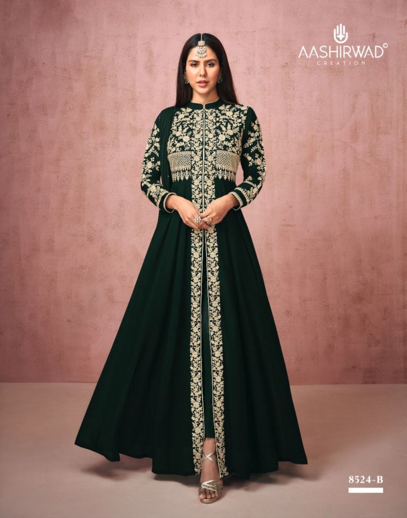 Aashirwad Sonam 8524 Series Georgette Wear Designer Salwar Suits Catalog