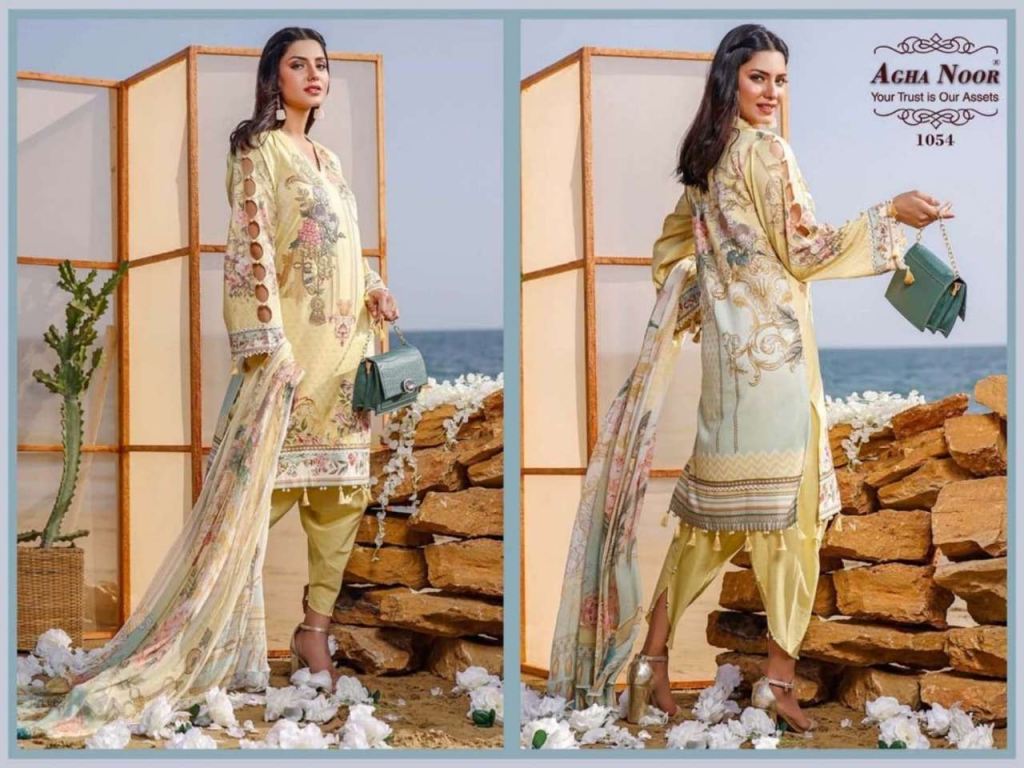 Agha Noor Vol 5 Lawn Cotton Dress Material Catalog