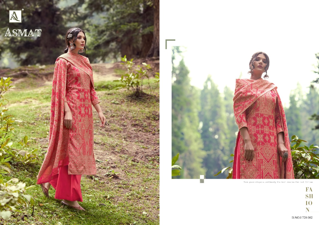 Alok Asmat Winter Wear Wool Pashmina Dress Material Catalog