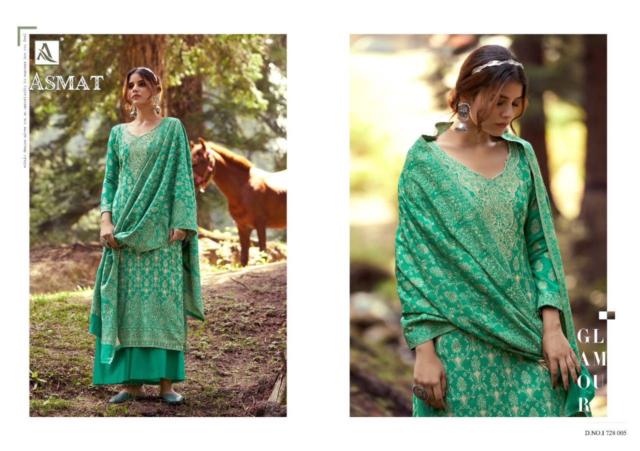 Alok Asmat Winter Wear Wool Pashmina Dress Material Catalog