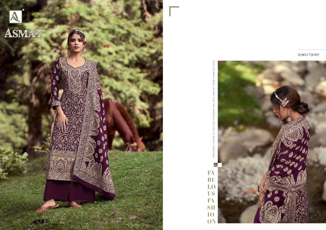 Alok Asmat Winter Wear Wool Pashmina Dress Material Catalog